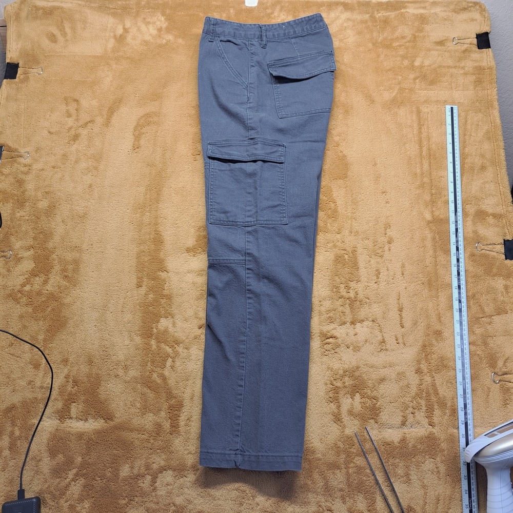 S.O.N.G. Cargo Pants Women 9/29 Slate Dark Gray Good Utility Straight Leg Cotton - Picture 9 of 12